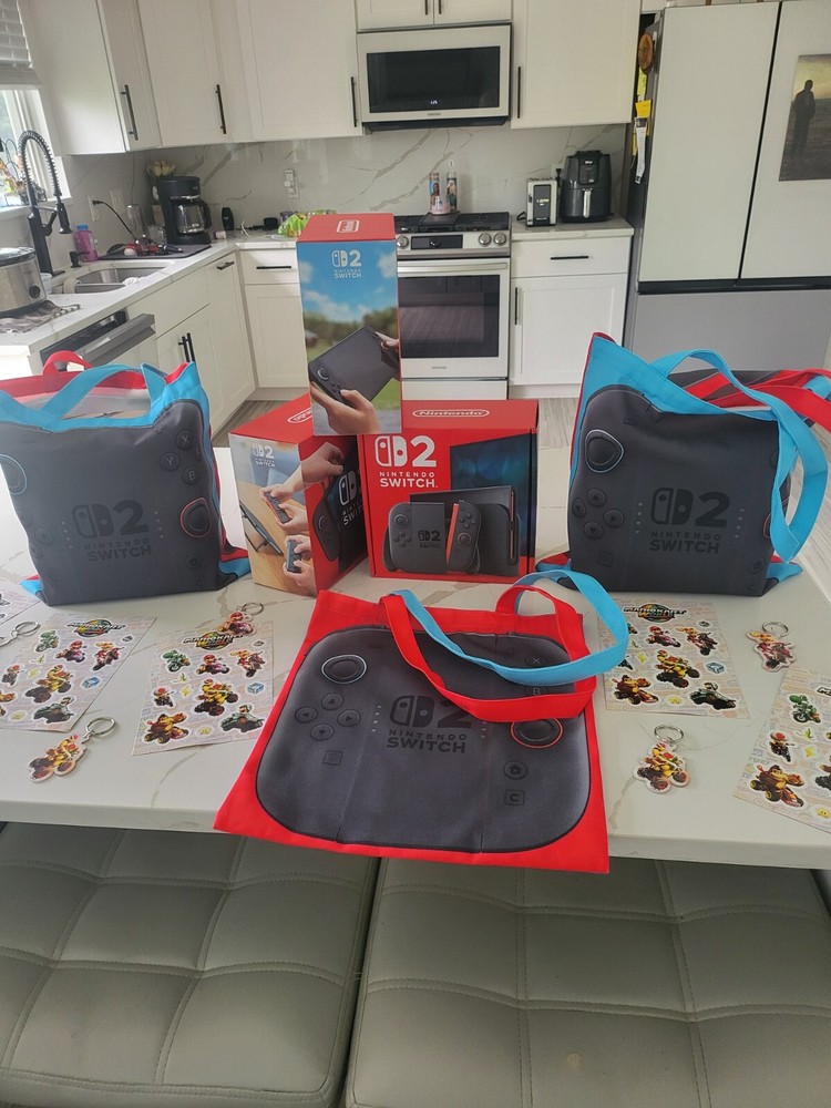 Nintendo Switch 2 Tote Bag with Mario Keychain