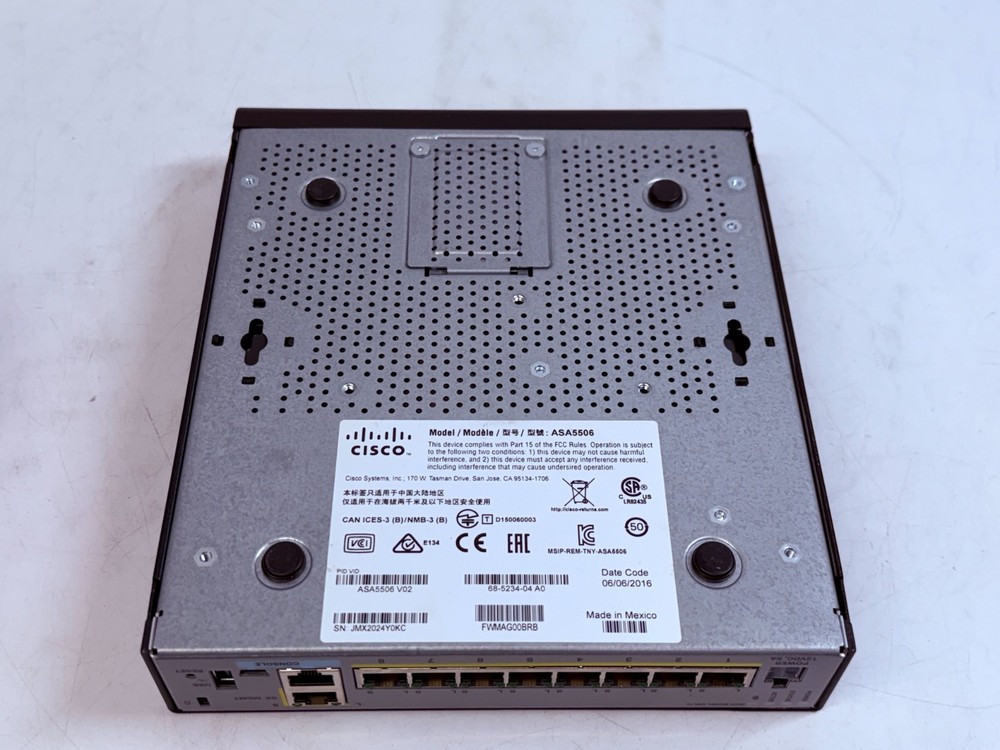 Cisco ASA 5506-X Network Security Firewall Appliance- No Adapter