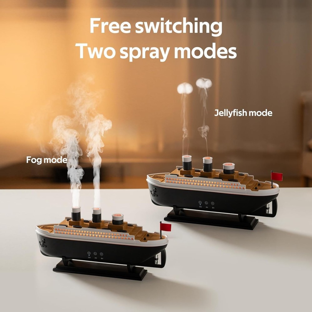 Titanic Ship Model Remote Control 250ml Essential Oil Aroma Humidifier Diffuser