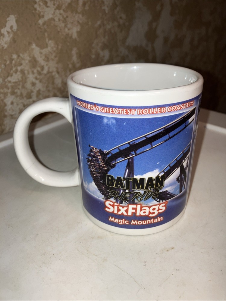 Six Flags Coffee Mug Worlds Greatest Roller Coaster Cup