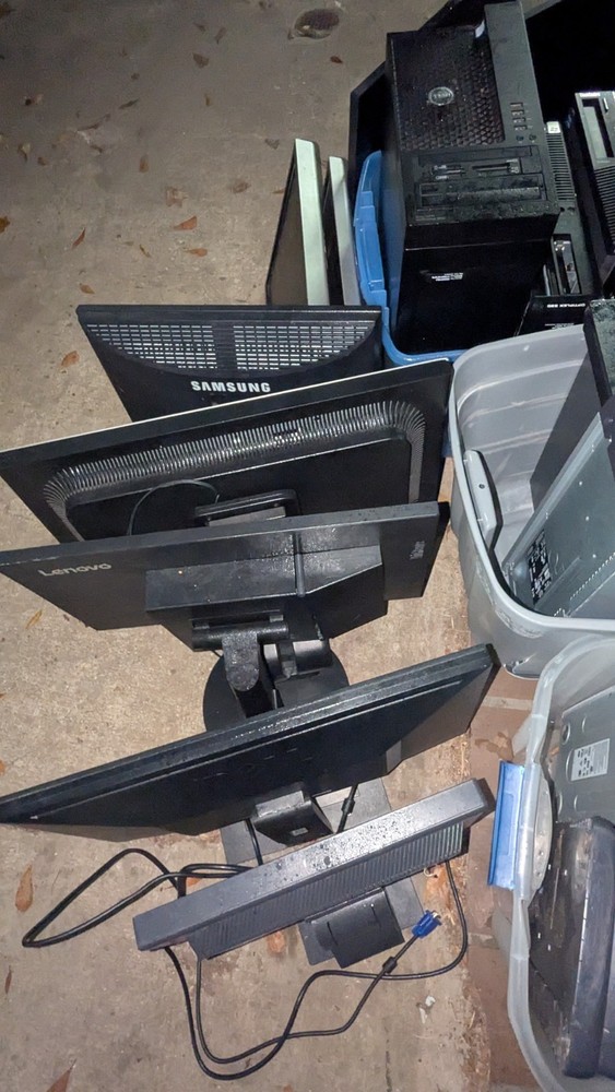 As-is* Large Computer Electronics Lot Desktop, Monitors Etc. *Local Pickup Only*
