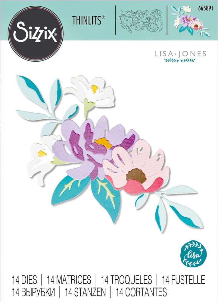 Sizzix Thinlits Layered Summer Flowers 14pc #665891 Retail $20.99 by Lisa Jones