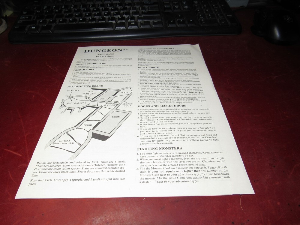 TSR: Dungon!: Basic Game Rulebook