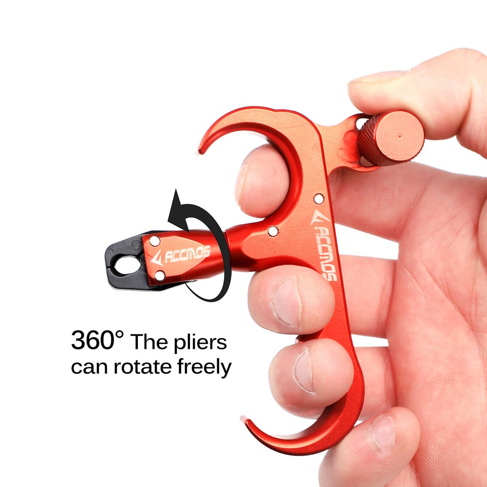 4 Finger Release Aids Thumb Trigger D Loop Ring Compound Bow Hunt Archery Shoot