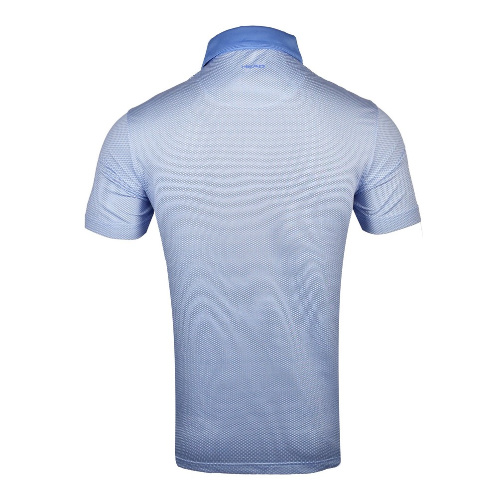 New Head Golf Hex Pattern Polo Wave Run/White Small