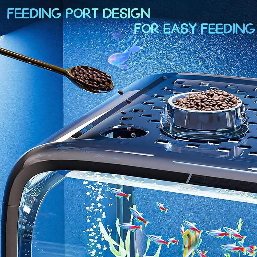 Smart Ecosystem Fish Cister with Auto Feed Function for Fish&Marine Animals HIPS