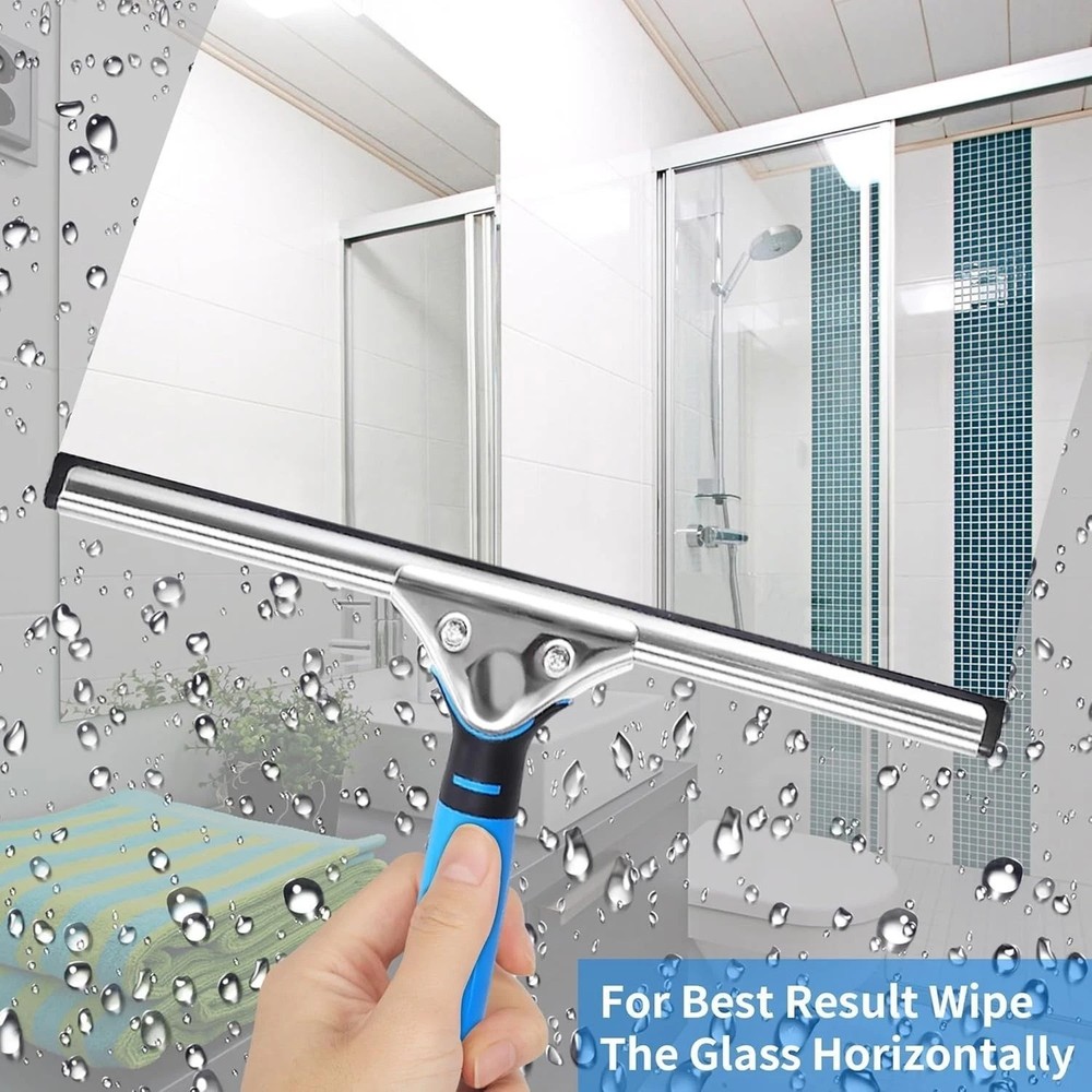 Window Cleaning Kit,Window Cleaning Squeegee kit with Bucket&Microfiber Scrub...