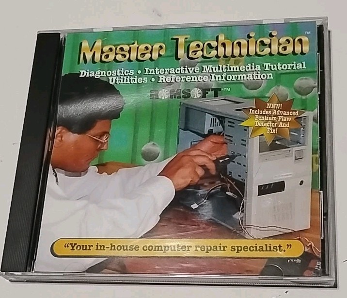 Vtg. PC Technician CD Computer Diagnostic Maintenance Repair Interactive CD NOS