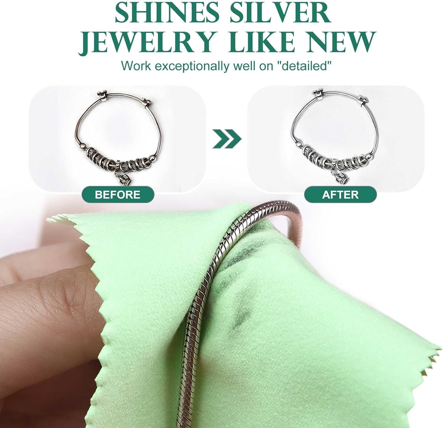 JSP Silver Jewelry Dip Cleaner Solution Rings Precious Metals Bracelets Necklace