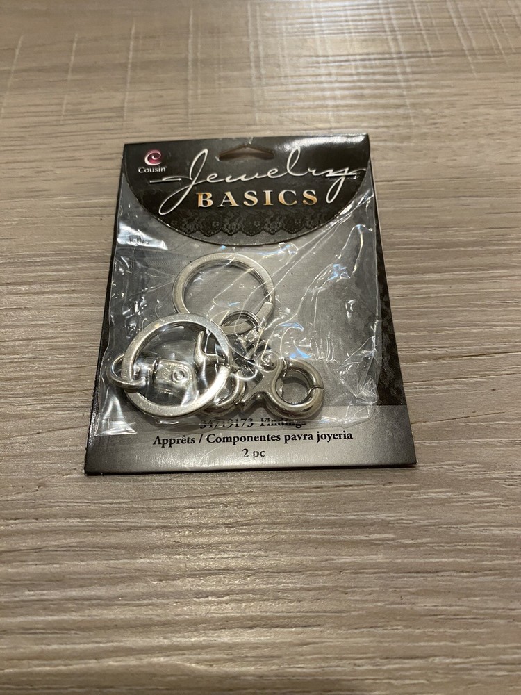 Cousin 2pc Silver Key Chain Findings