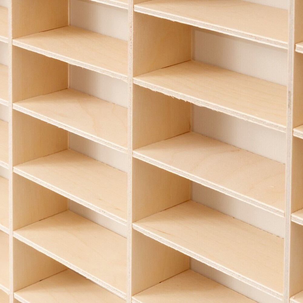 80 Grids Wall Mounted Wooden Display Case 1/64 Hot Wheels Diecast Car Matchbox