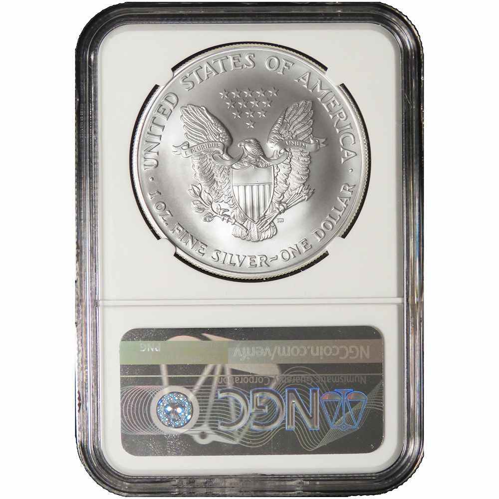 2005 $1 American Silver Eagle NGC MS70 Brown Label