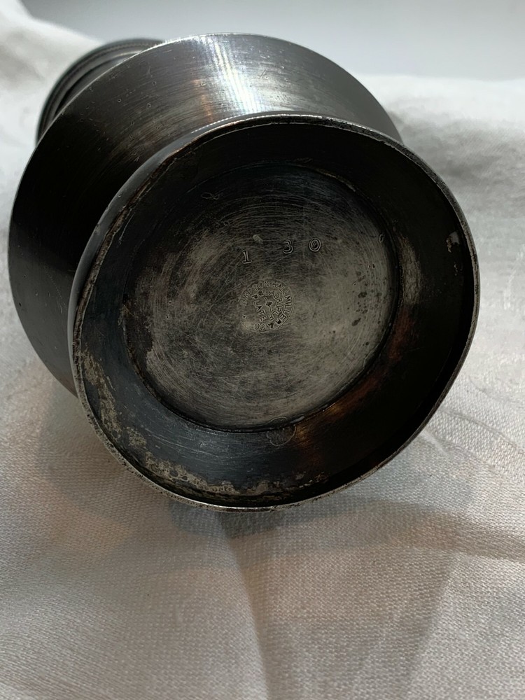 Victorian Syrup Pitcher Simpson Hall Miller Quadruple Plate Silverplate Beaded