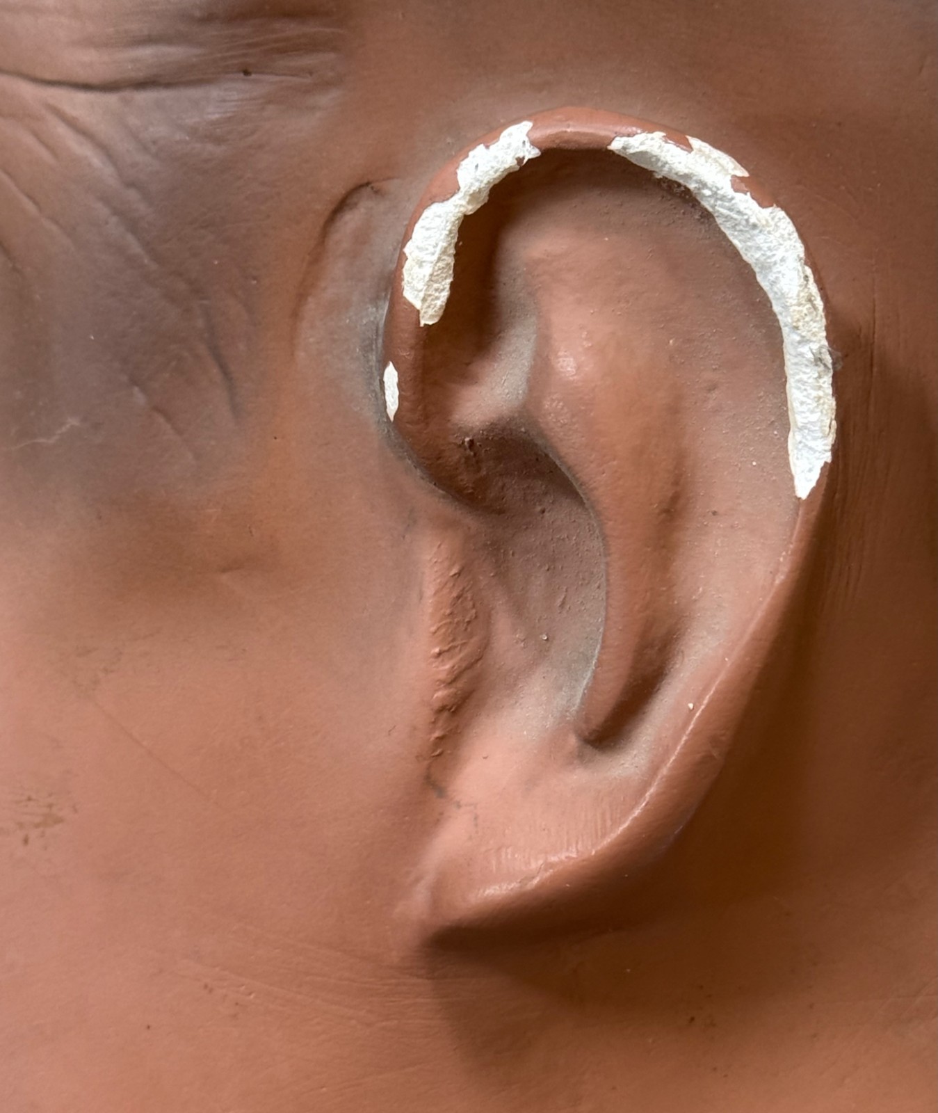 Very Vintage Male Mannequin Head / Silvestri Hollywood / Plaster Head & Tin Neck