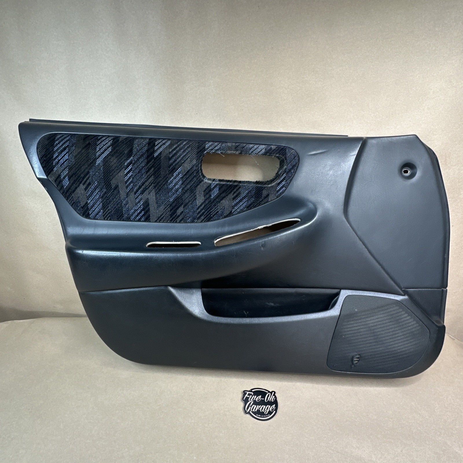 94-01 Acura Integra 4D Driver Left Door Panel Card Black Vinyl Leather OEM