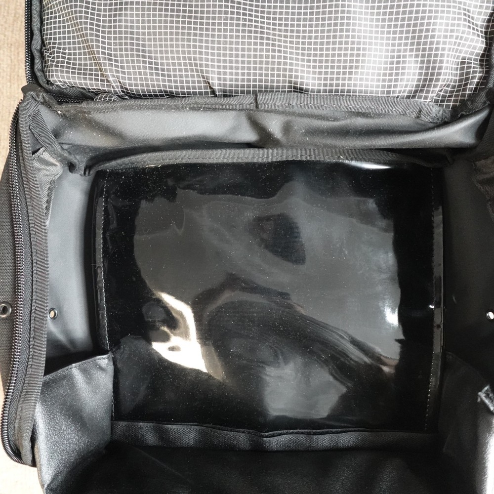 Shrine Backpack Black Red Solid Sneaker Compartment Travel