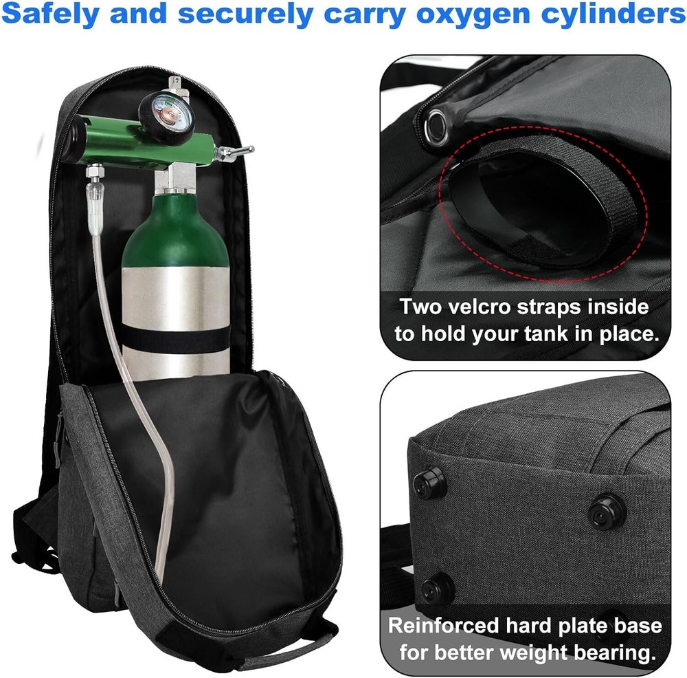 Oxygen Tank Backpack Size D, Portable Oxygen Backpack for D/M15 JD/M22 Cylinder