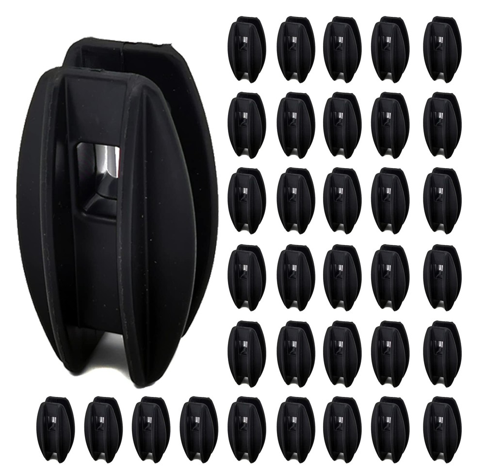 40 Pcs Black Electric Fence Corner Post insulators for Poly Wire