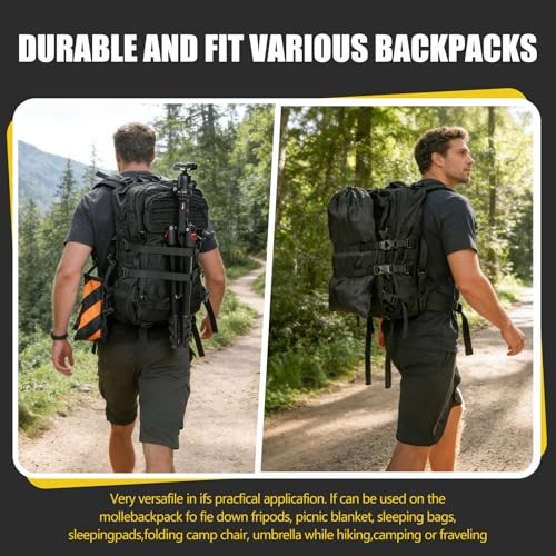 Tactical Molle System Backpack Straps - Adjustable 20.8" Pack Attachment 4 PCS