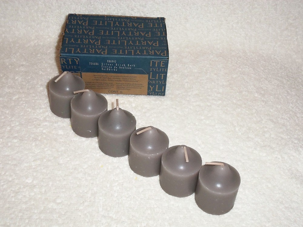Partylite Silver Birch Bark Votives -- RETIRED