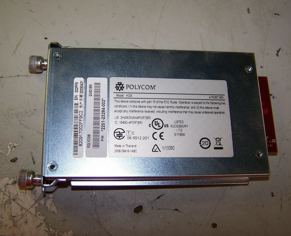 NEW POLYCOM QUAD 4 PORT BRI NETWORK INTERFACE 2201-23284-002