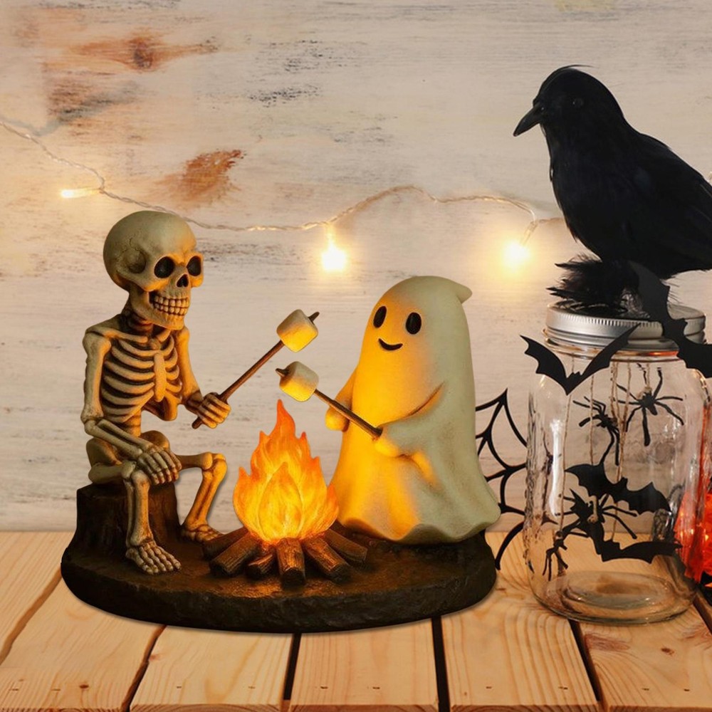 Halloween Ghost Campfire Flashing Night Light, Ghost Campfire Flickering Flame