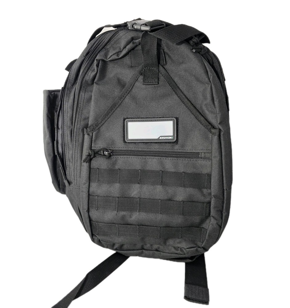 Joshioki Tactical Sling Backpack Black MOLLE-Style EDC Pack Adjustable Straps