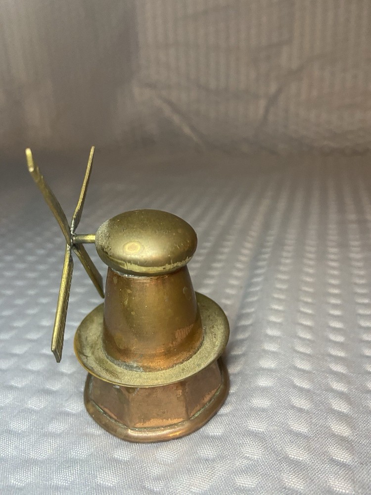 Small Copper Windmill Decor