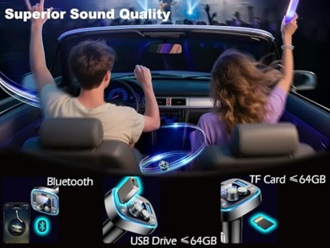 USB C Bluetooth 5.4 Car Adapter, Wireless Upgrade Audio System for Non