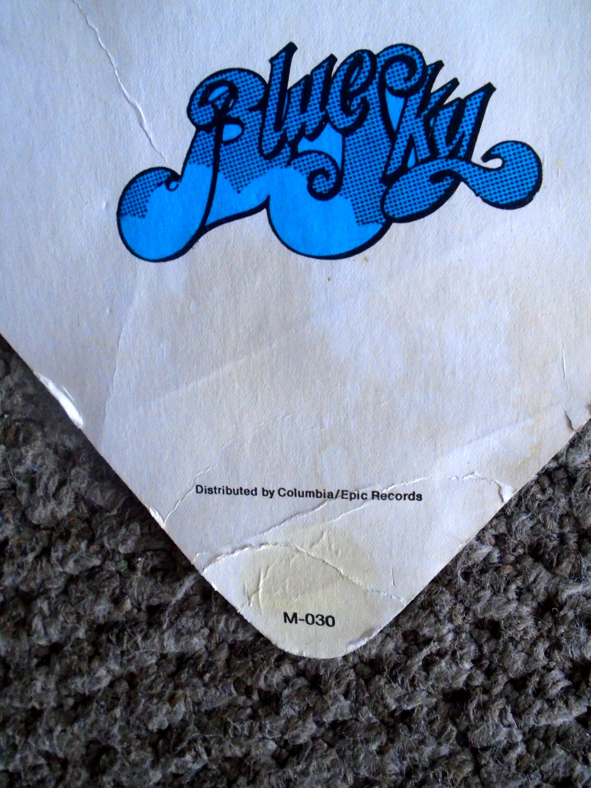 ORIGINAL-JOHNNY WINTER DOUBLE SIDED RECORD STORE HANGER-1974-BLUE SKY RECORDS