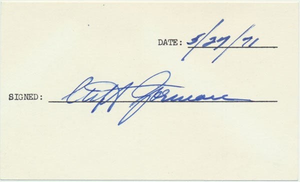 Cliff GORMAN / Signature Signed