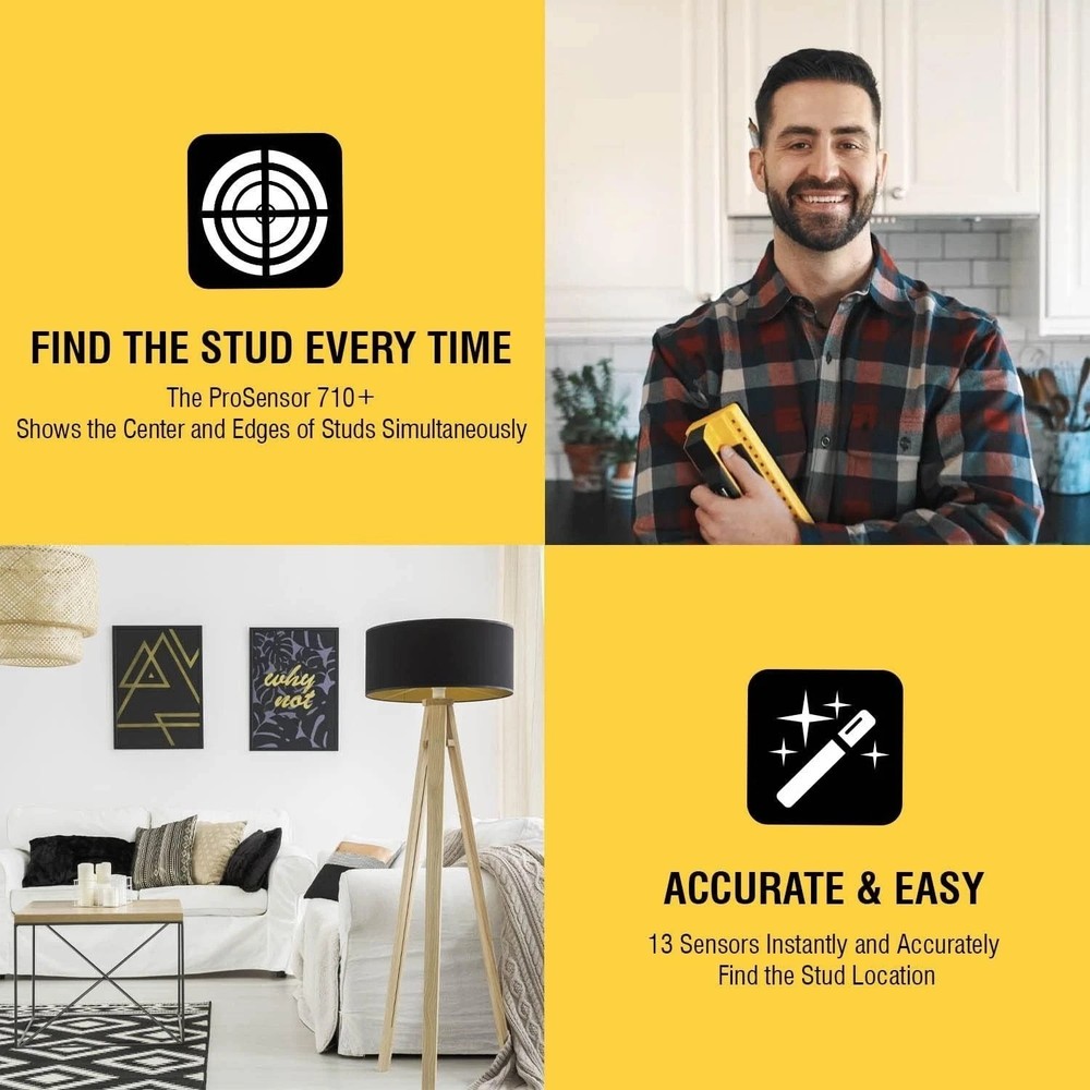 Franklin ProSensor Precision Stud Finder Yellow, Full Size