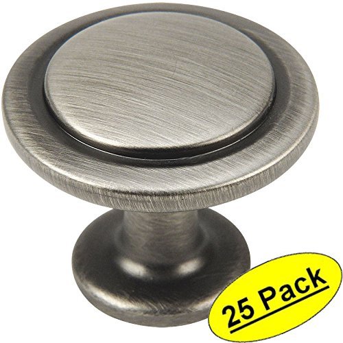 *25 Pack* Cosmas Cabinet Hardware Antique Silver Round Cabinet Knobs #5560AS
