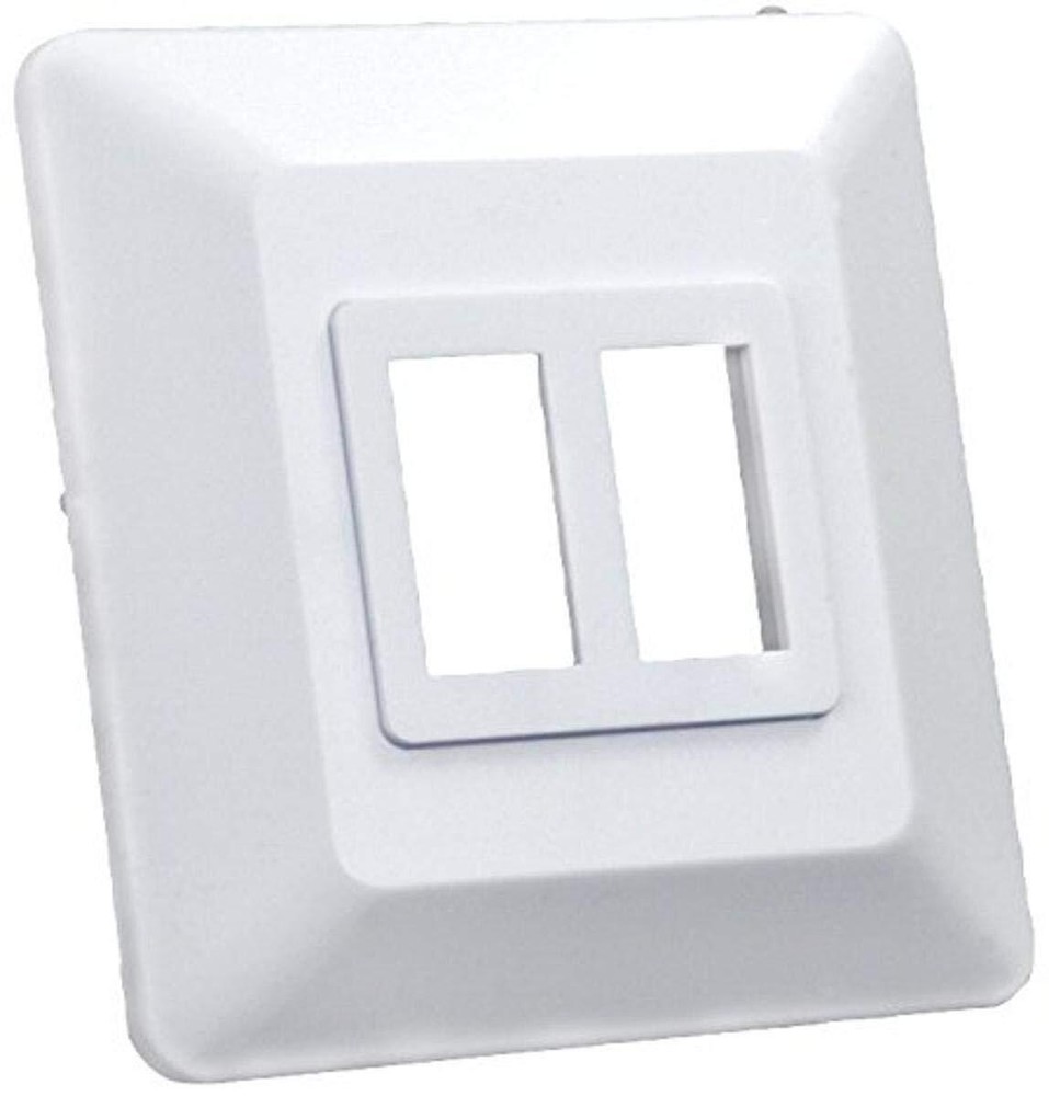 Switch Base and Face Plate 13615 Double White Electrical Wall Mount