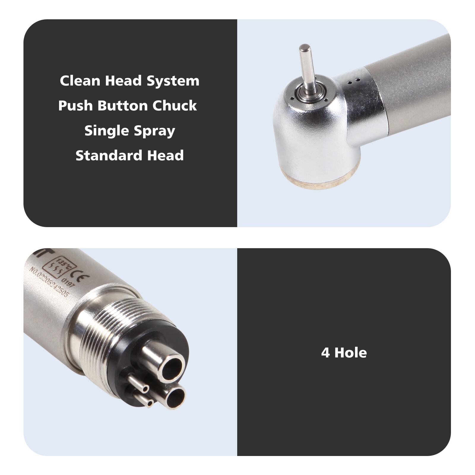 10pcs SANDENT NSK PANA MAX Style Dental High Speed Handpiece Push Button 4 Hole