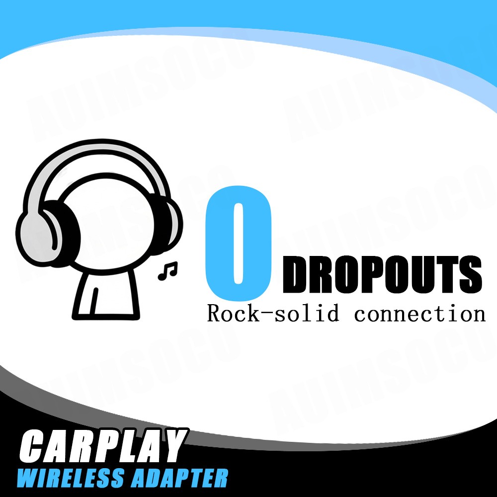 2-in-1 Mini Wireless Android Auto Carplay Adapter Plug & Play Quick-connect