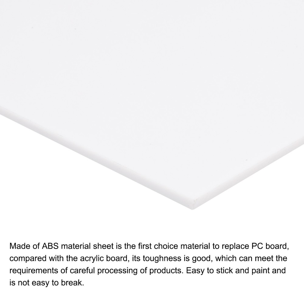 ABS Plastic Sheet 10" x 8" x 0.06" ABS Styrene Sheets White