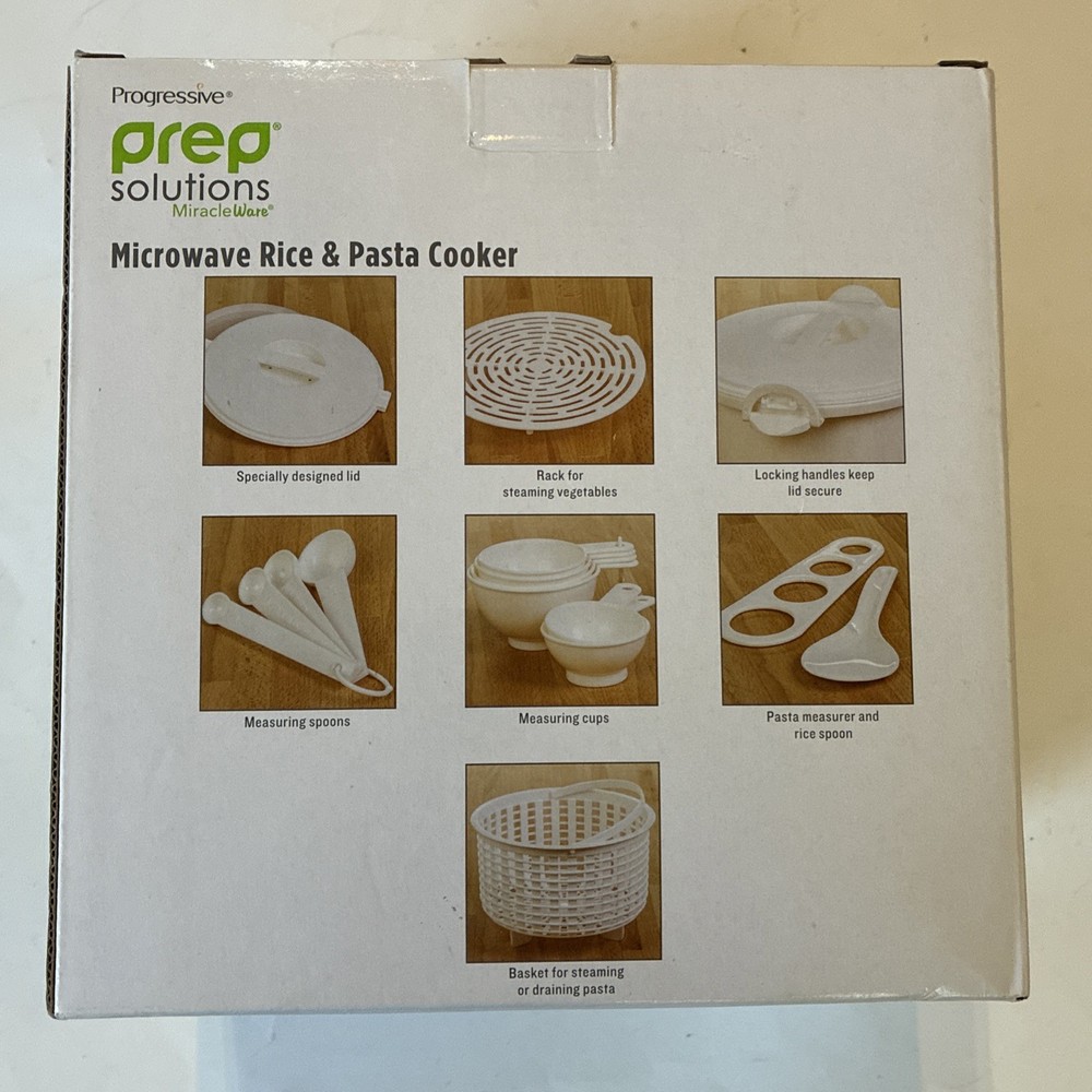 Miracle Ware Progressive Prep Solutions Microwave 17 Pc Rice & Pasta Cooker