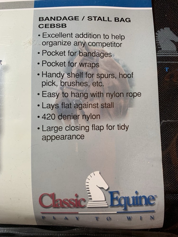 Classic Equine Stall Front Bag Black