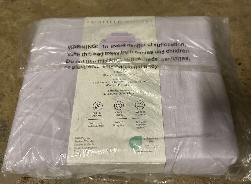 Fair Field Square 4 Piece Sheet Set Full