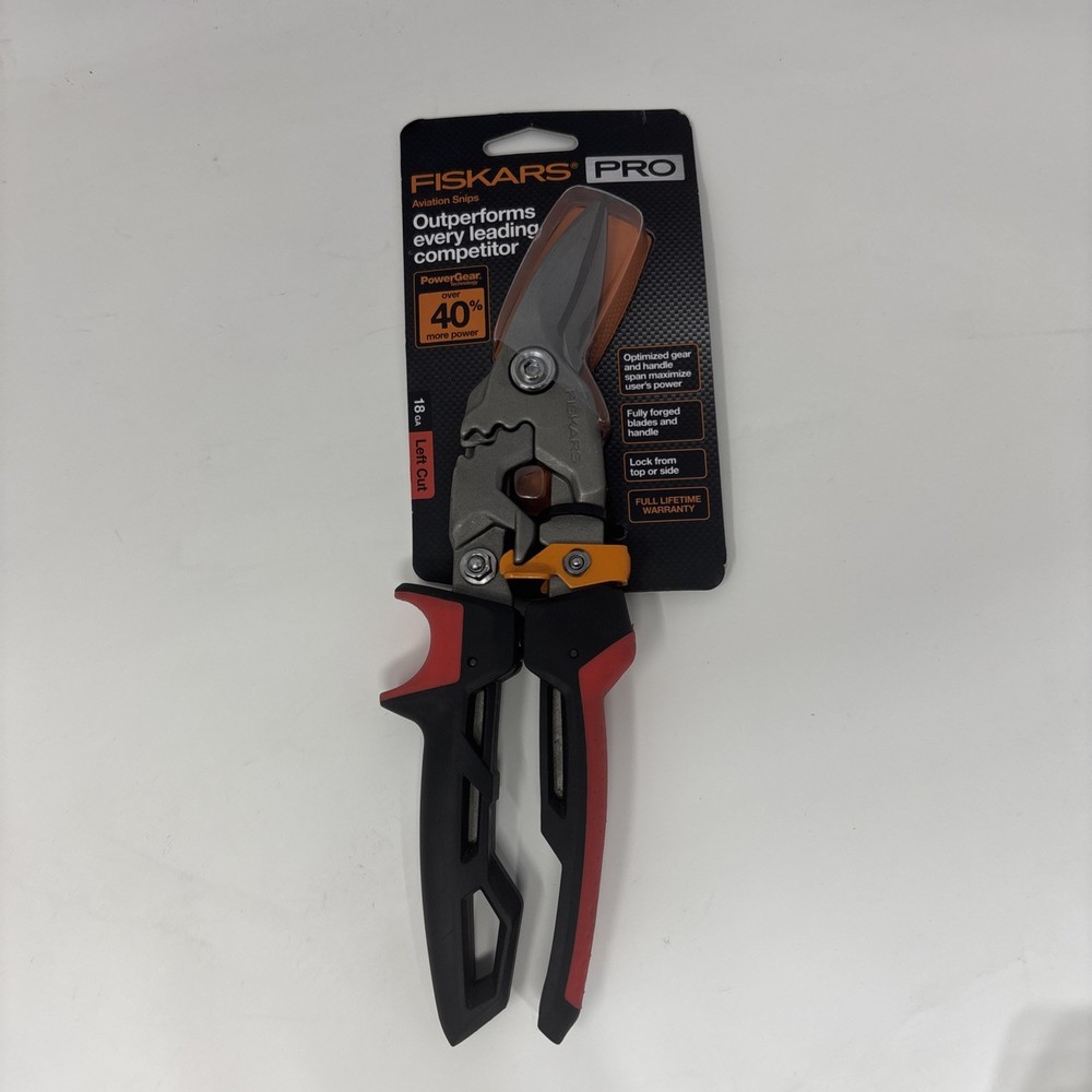 Fiskars® Pro 710620, PowerGear® Aviation Snips (Left Cut)