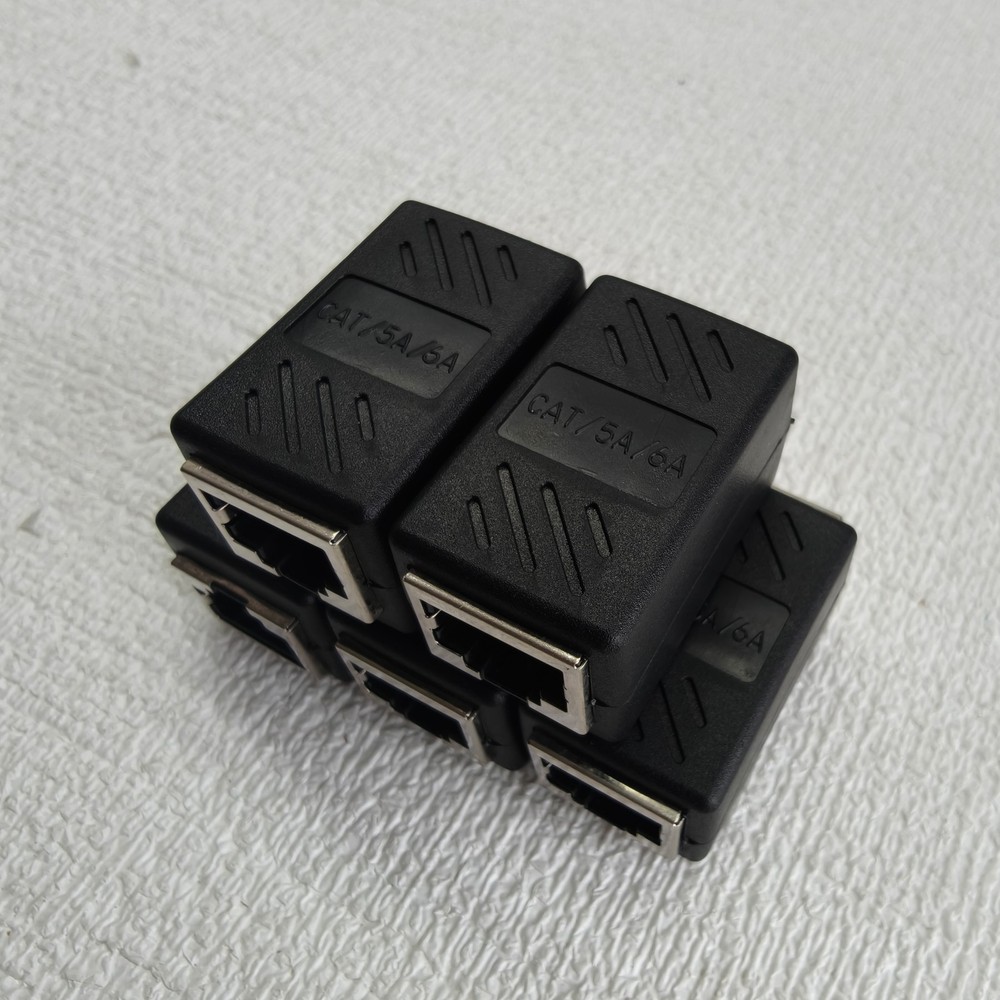 5pcs RJ45 Inline Coupler Cat7/Cat6 Ethernet Network Cable Extender Connector