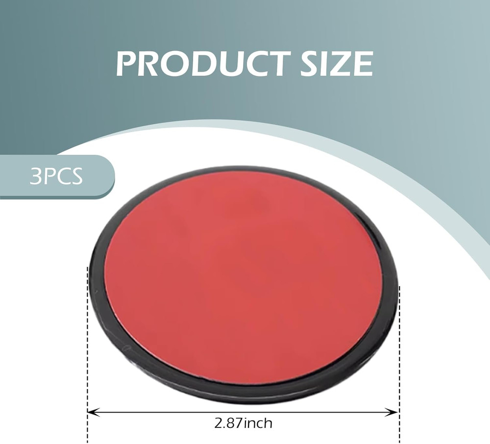 3PCS Adhesive Dashboard Pad Mounting Disk, 2.87" Dashboard Pad, Self-Adhesive Mo