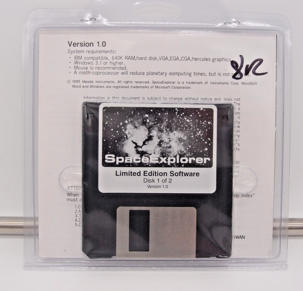 SpaceExplorer Limited Edition Astronomy Software Version 1.0 (PC, 1995) Win 3.1