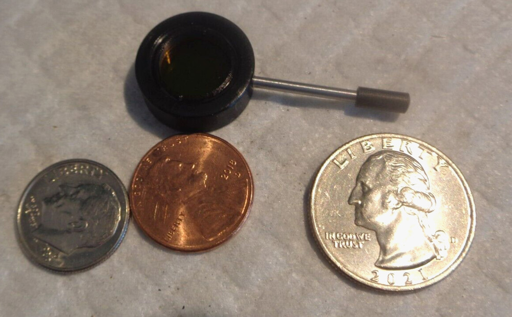 Small Green Tinted Lens or filter for a Microscope, or ???