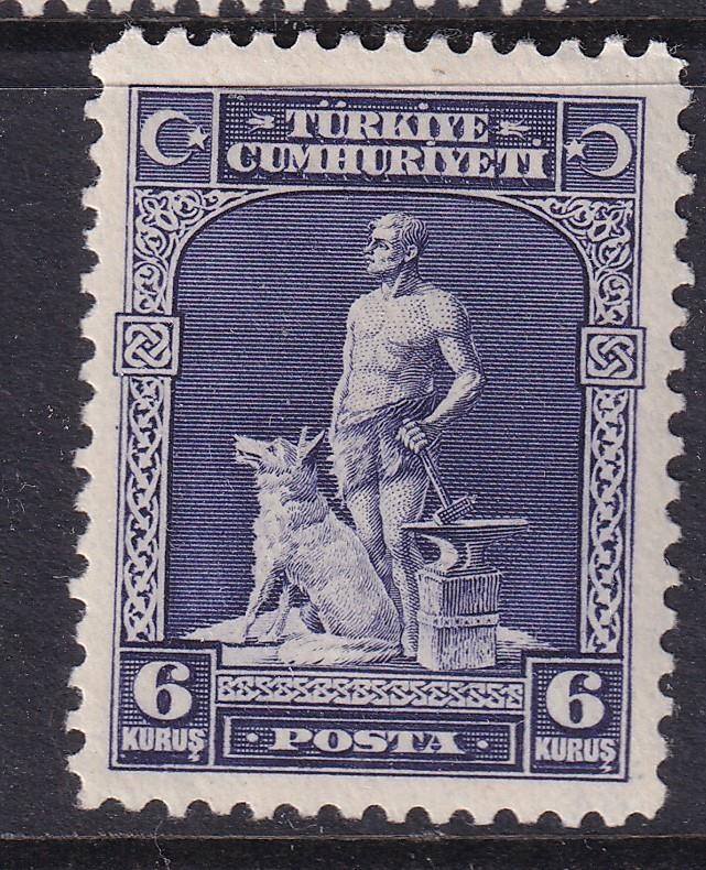 TURKEY, 1929 6k. Violet Blue, lhm.