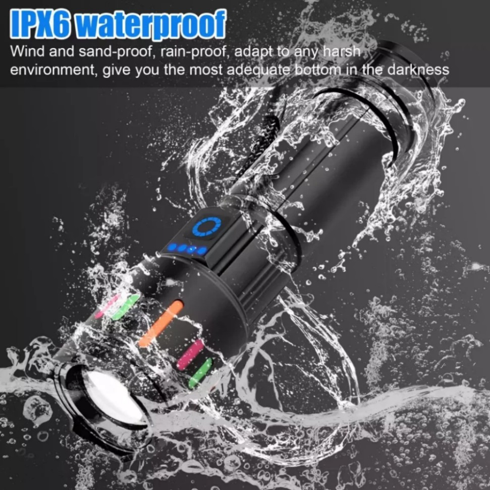 350000000 Lumen Super Bright LED Tactical Flashlight Rechargeable Work Light%#