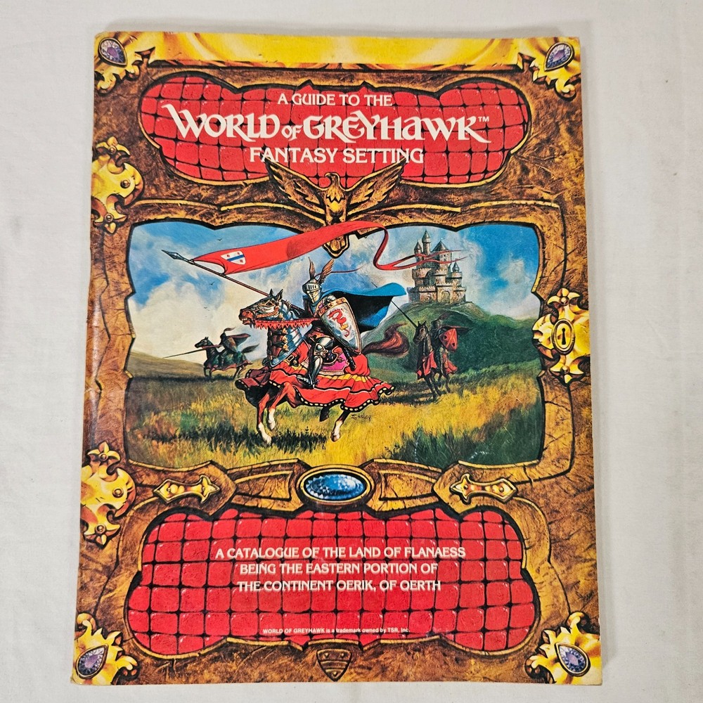 Advanced Dungeons & Dragons World of Greyhawk Guide Glossography Map + 2 Modules