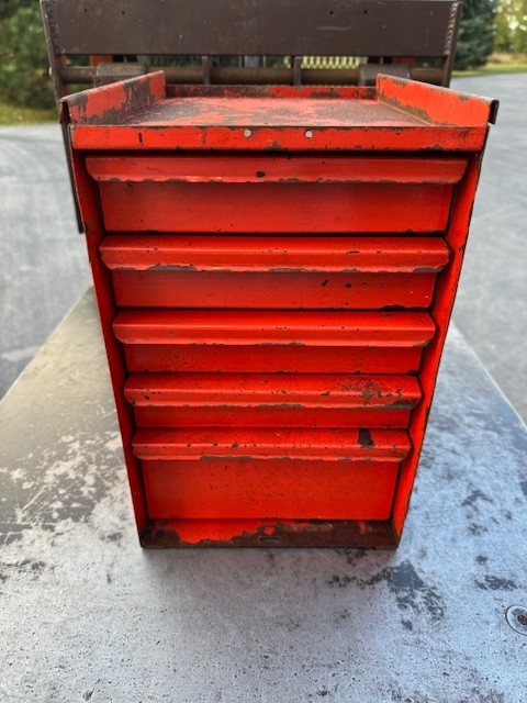 Vintage MAC Tools 5 Drawer Mini Side Hanging Caddy Toolbox Box