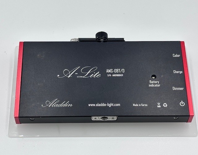 Aladdin Bi-Color LED Camera light includes an extra battery